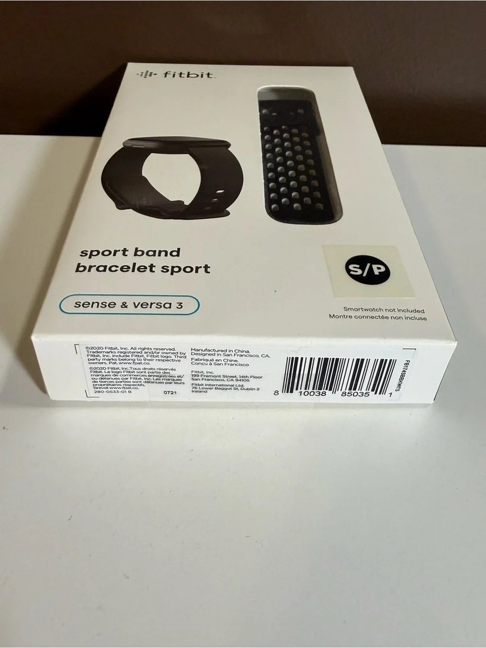 Fitbit Sport Band Black Sense & Versa 3 S/P Small Sport Bracelet NEW